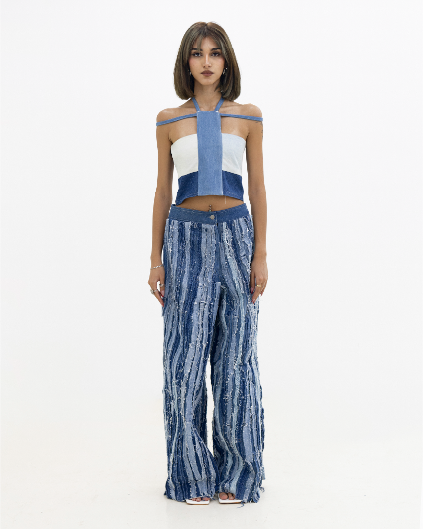 Denim Fusion Top